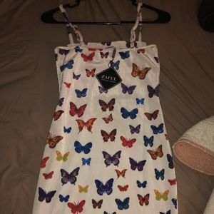 Brand new velvet butterfly print cami dress